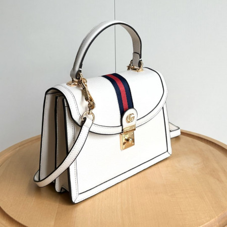 Gucci Ophidia 화이트 탑핸들백