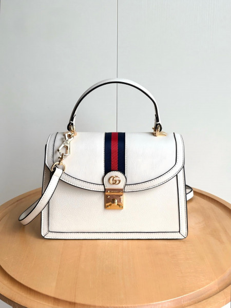 Gucci Ophidia 화이트 탑핸들백