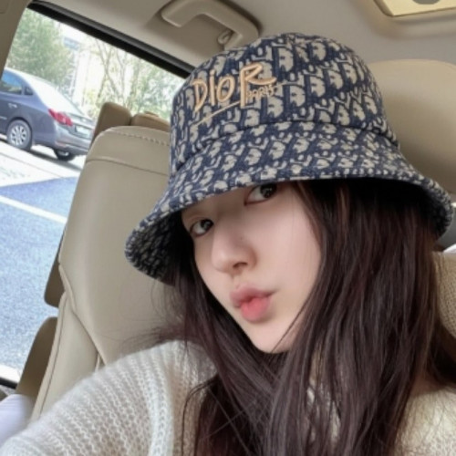 디올 오블리크 자가드 버킷햇 [네이비]