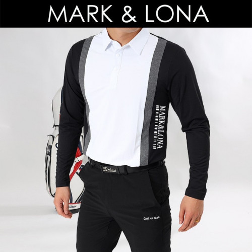 마크 삼색 배색 긴팔