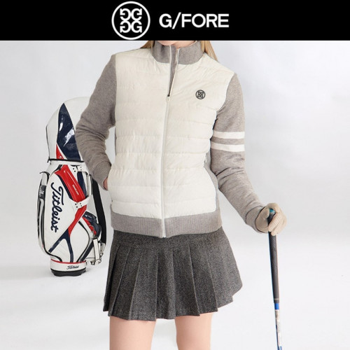 지포. 니트배색 패딩집업