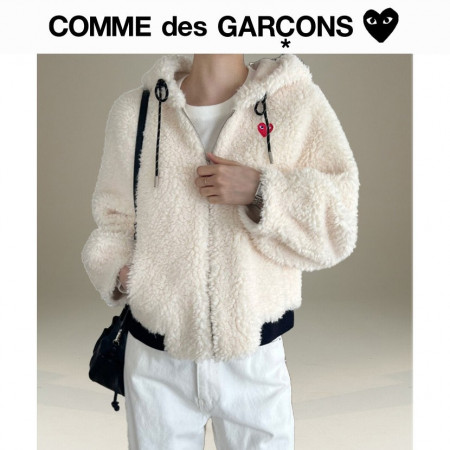 꼼 헤비뽀글 후드 집업