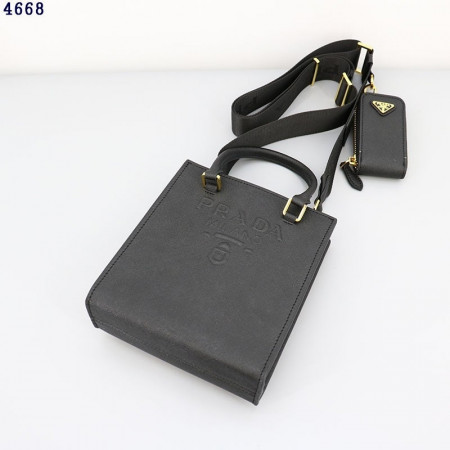 프라다 4668 각인로고 레더 토트 & 크로스백 #4668