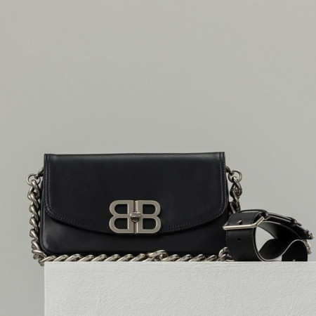 발렌시아가 [BALENCIAGA] 수입프리미엄급 여성 BB SOFT 스몰 플랩 백 블랙 #5676