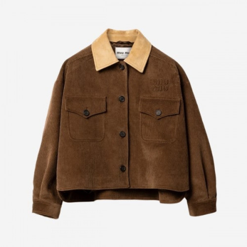 미우미우 [ M*U ] 수입 벨벳 블루종 자켓