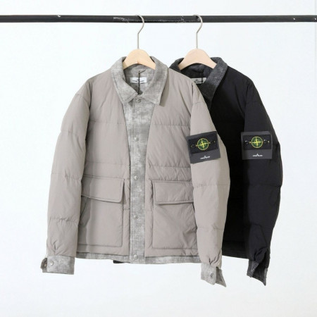 스톤아일랜드 [ S,T ] 수입 마블 와펜 패딩자켓