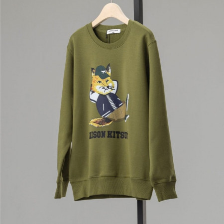 메종키츠네 수입고급 슬로우 폭스 그린 기모 맨투맨#5067 #12628