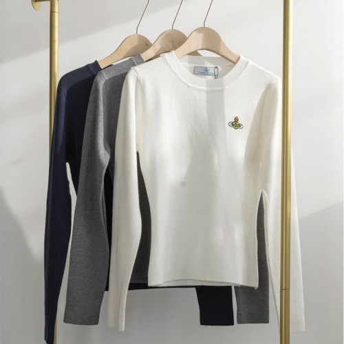 비비안웨스트우드 [Vivienne Westwood] 긴팔 라운드넥 자수로고 니트 스웨터 #12465