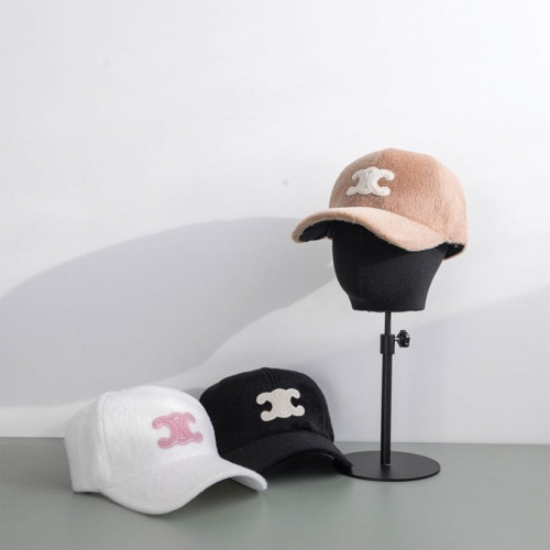 셀린느 [CELINE] 트리옹프 로고 퍼 볼캡 #12682