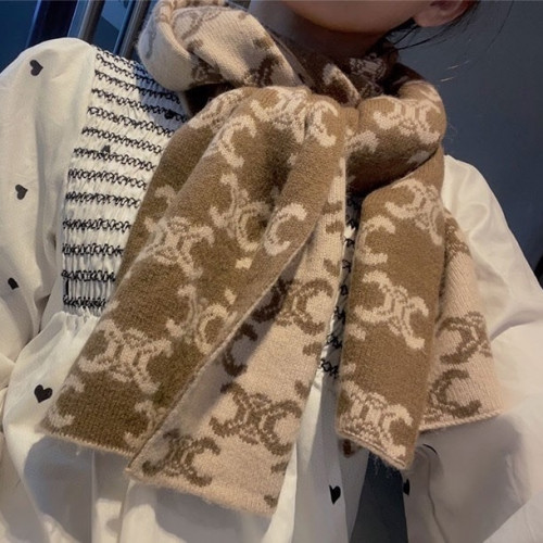 셀린느 양면 트리옹프 패턴 머플러#0997