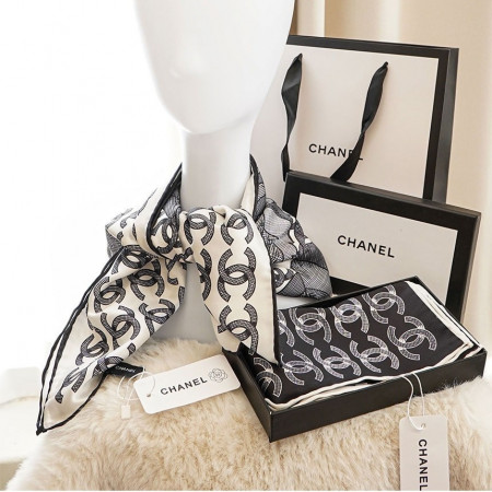 [CHANEL] 샤넬 트로피칼 스케치 실크 스퀘어 스카프#12216