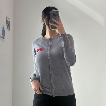 [Comme des Garcons] 꼼데가르송 수입고급 더블 하트 라운드 가디건 #5480 #13067