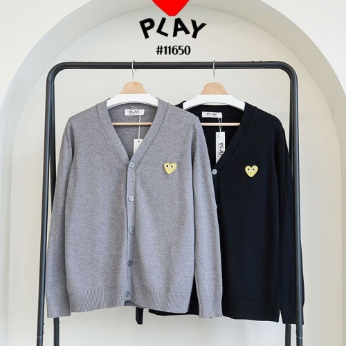 [Comme des Garcons] 꼼데가르송 남성 골드하트 로고 브이넥 니트 가디건 #11650 #4037