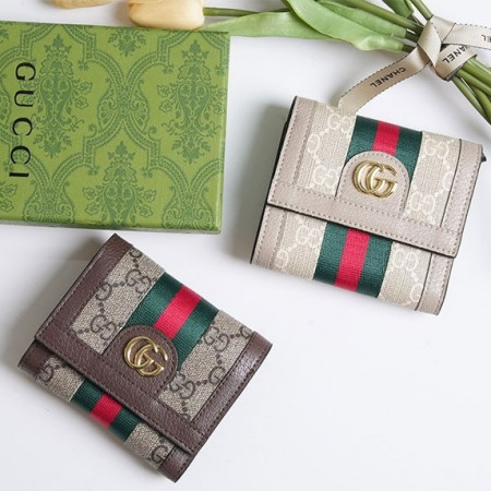 [GUCCI] 구찌 GG 오피디아 버튼 반지갑 #20104