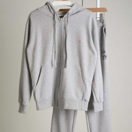 [BURBERRY] 버버리 풀집업 캐릭터포인트 후드 맨투맨 상하의셋 #19236-1