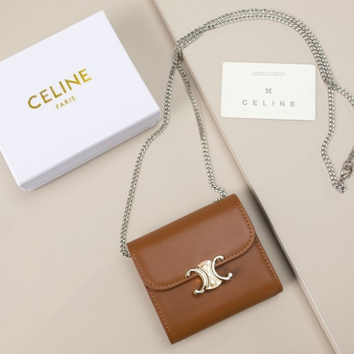 셀린느 [Celine] 수입프리미엄급 스몰 트리옹프 지갑 체인 스트랩 세트 #5856