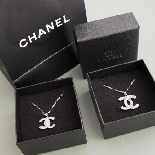 샤넬 [Chanel]  CC 로고 실버 네크리스
