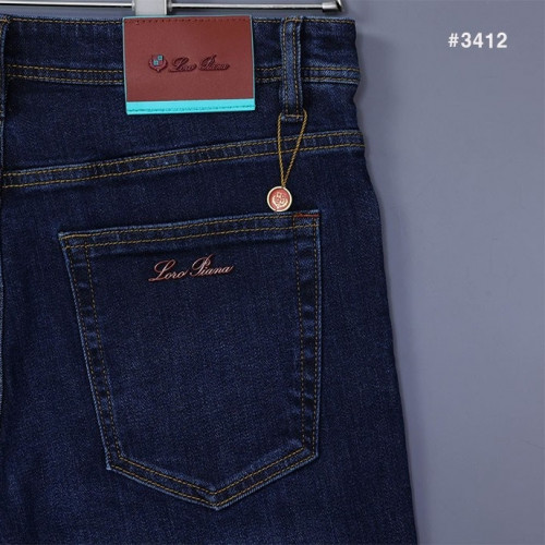 [LORO PIANA] 로로피아나 클래식 스틸로고 패치 데님 팬츠 #3412