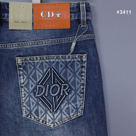 [DIOR] 디올 이니셜 엠보 포켓 워싱 데님 팬츠 #3411