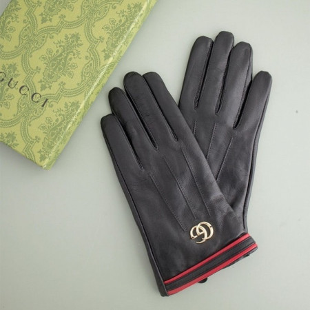 구찌 [GUCCI] 레드 포인트 레더 장갑