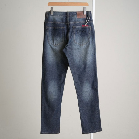 [Loro Piana] 로로피아나 브라운 레더패치 포켓로고 데님팬츠 #20095