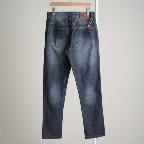 [Loro Piana] 로로피아나 브라운 레더패치 포켓로고 데님팬츠 #20095