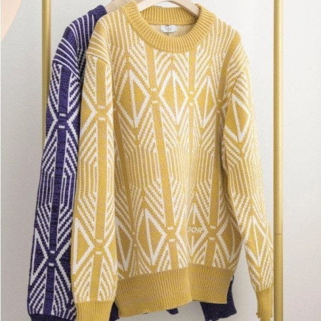 디올 다이아몬드 자가드 니트 신상#8847