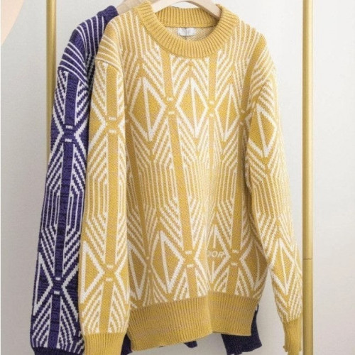 디올 다이아몬드 자가드 니트 신상#8847