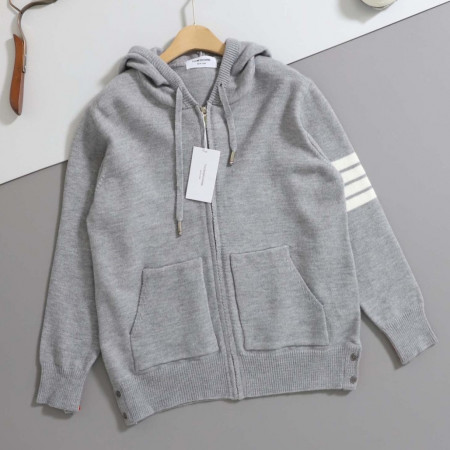 톰브라운 [ THOM ] 사선 보트 인타르시아 후드 집업