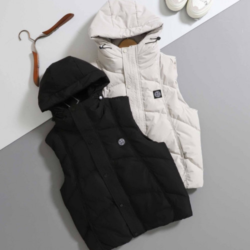 스톤아일랜드 [ S,T ] 나침반 사각 패치 패딩 조끼