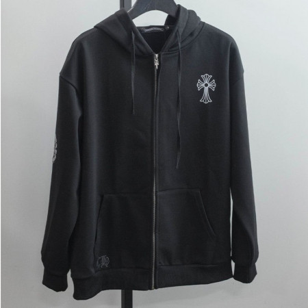 크롬하츠 [Chrome Hearts] 트리플 크로스 세메터리 대거 팬던트 후드집업 #12845