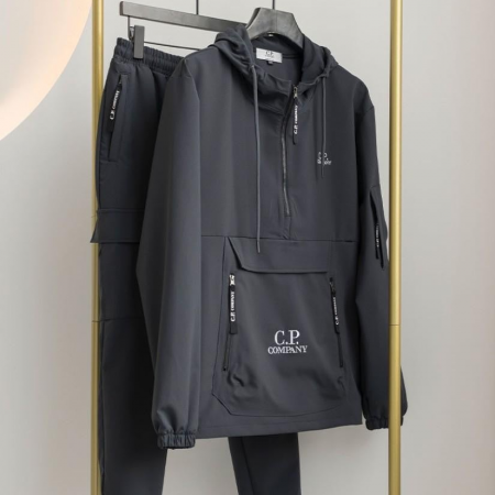 씨피컴퍼니 [C.P conpany] 수입고급 포켓 로고 후디 아노락 조거 셋 #5969