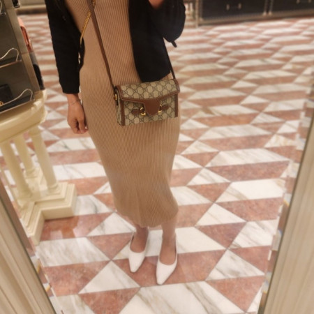 구찌 홀스빗 1955 GG 수프림 미니 숄더백