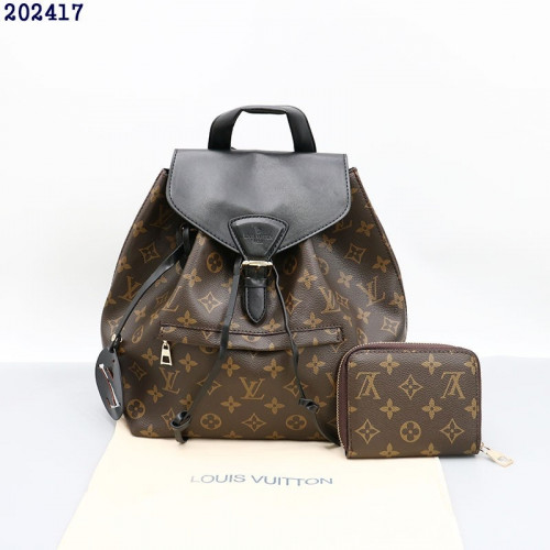 루이비통 모노그램 몽수리 백팩 & 모노그램 지퍼 반지갑 (블랙) #202417