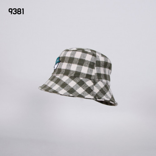 말X 9381 윈터 울 체크 벙거지 모자 버킷햇