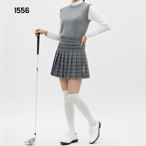 말X 여자 1556 울 체크 플리츠 스커트 치마