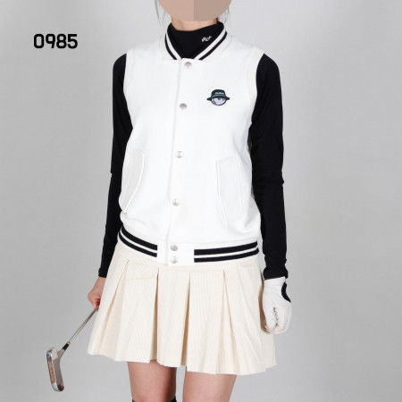 말X 여자 0985 빅로고 방풍 니트 베스트 조끼