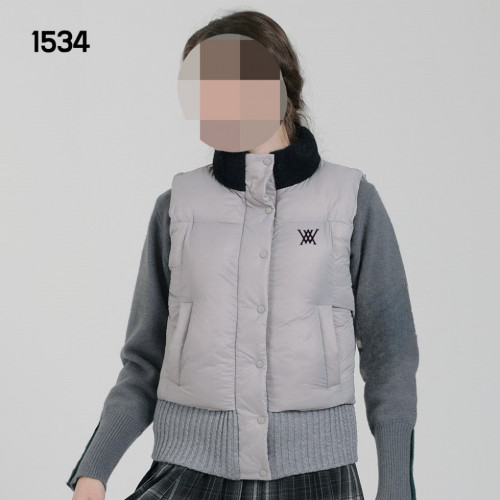 어X 여자 1534 밑단니트 패딩 베스트 조끼