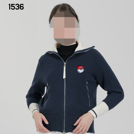 말X 여자 1536 하이넥 방풍 니트 집업 자켓