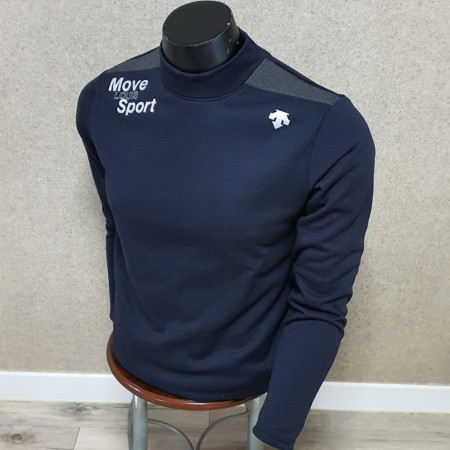 데상트 기모 반폴라 티셔츠